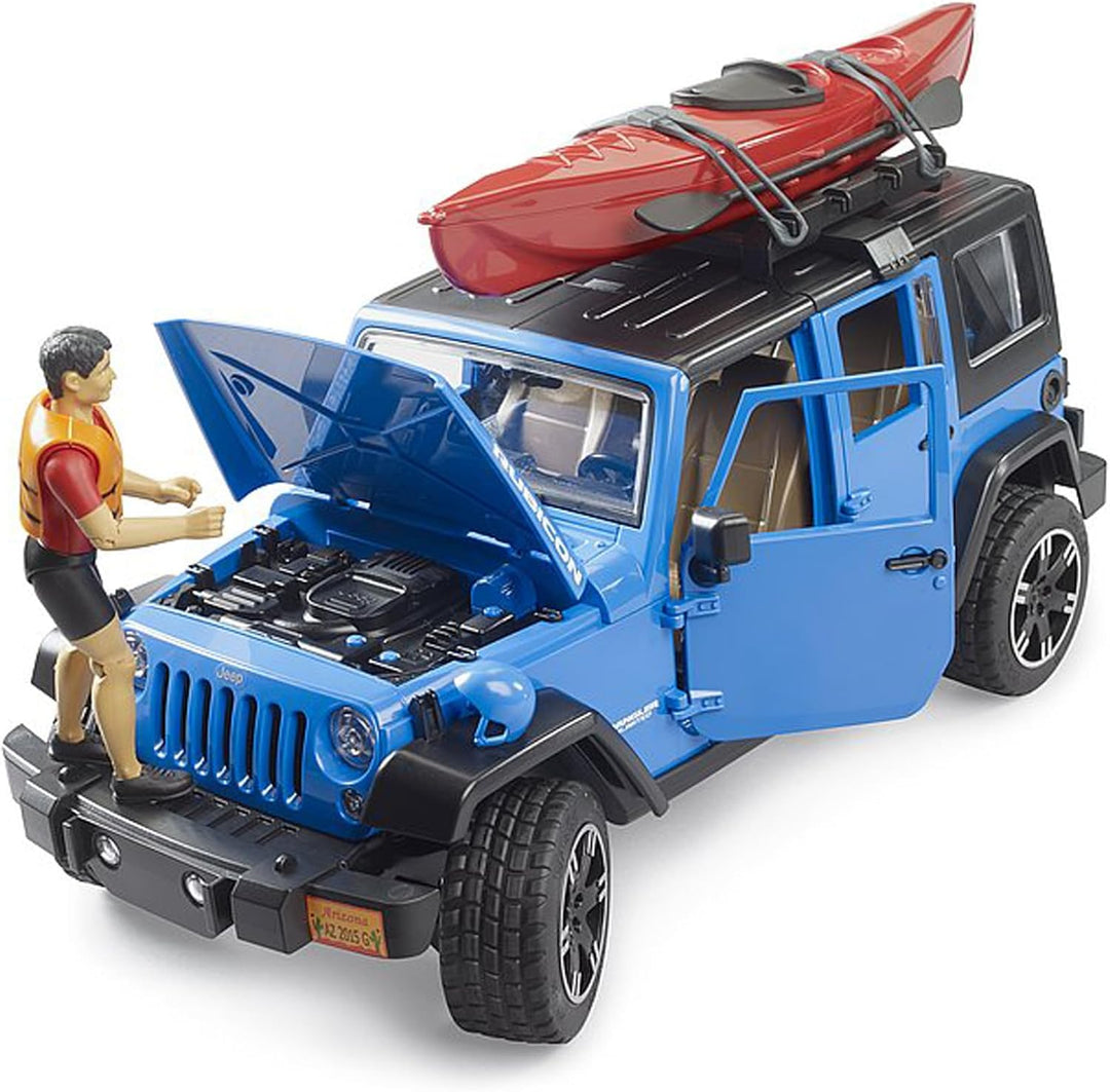 Jeep Wrangler Rubicon Unlimited with Kayak and Kayaker - Victoria's Toy Station