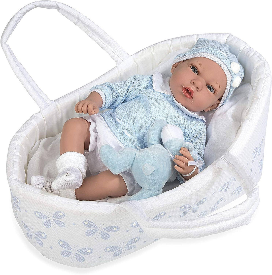 Blue Butterfly Baby Bassinet -15" Doll - Victoria's Toy Station