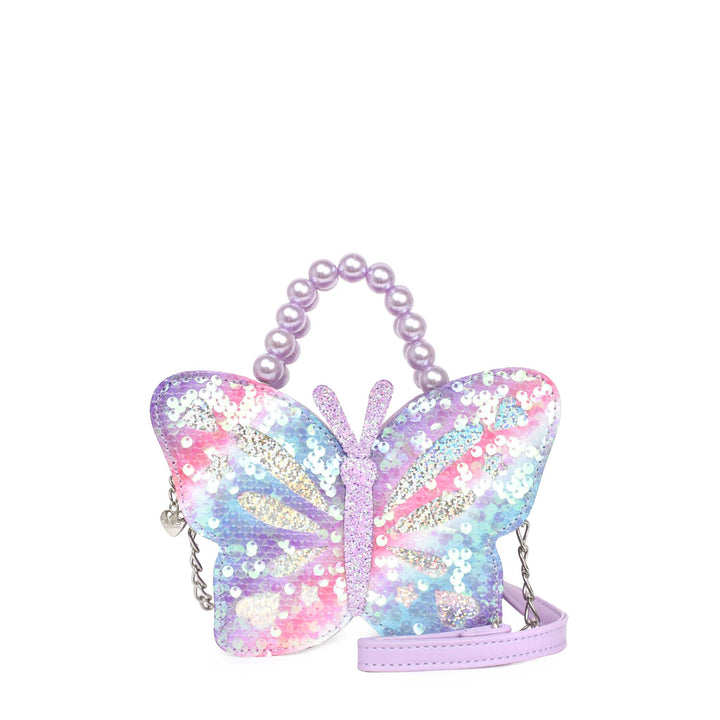 Sequins Butterfly Pearl Handle Crossbody Bag - Victoria's Toy Station