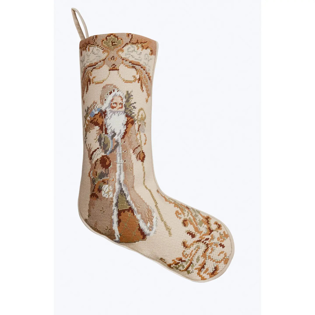 Nutcracker Needlepoint Embroidered Stocking - Victoria's Toy Station