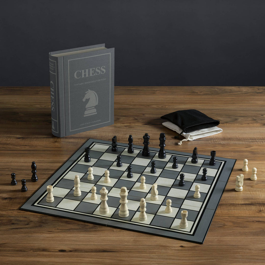 WS Game Company Chess Vintage Bookshelf Edition - Victoria's Toy Station