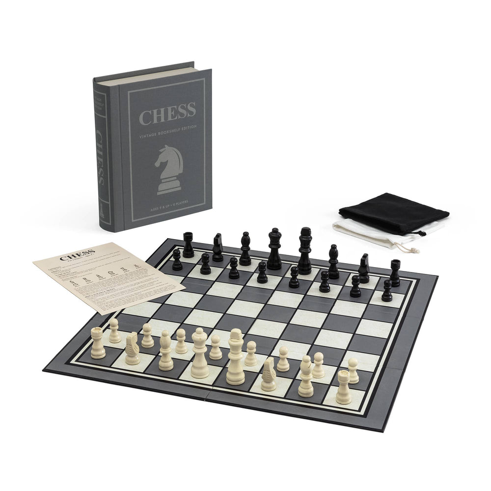 WS Game Company Chess Vintage Bookshelf Edition - Victoria's Toy Station