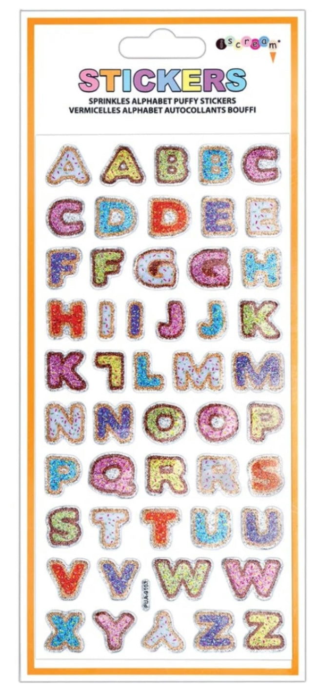 Sprinkles Alphabet Puffy Stickers