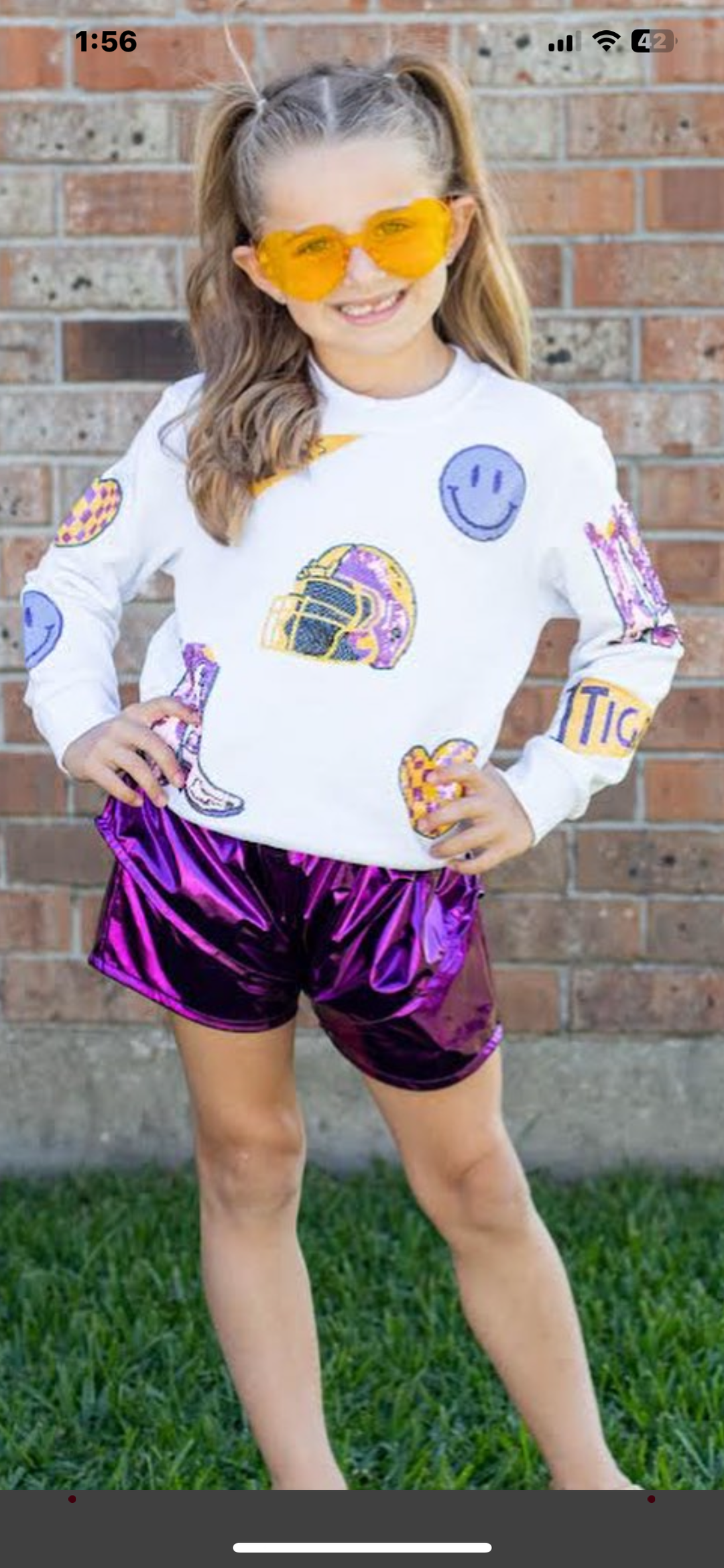 Purple and Gold Sequin Game Day Pullover