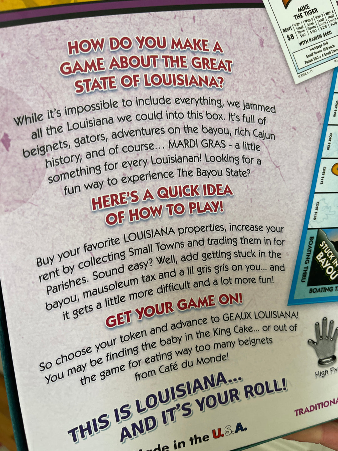 Louisiana opoly Board Game - Victoria's Toy Station