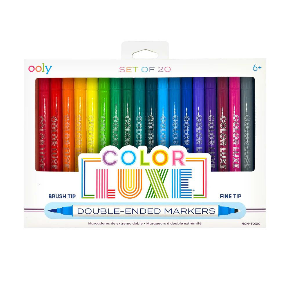 Color Luxe Double-Ended Markers - Set of 20 - Victoria's Toy Station