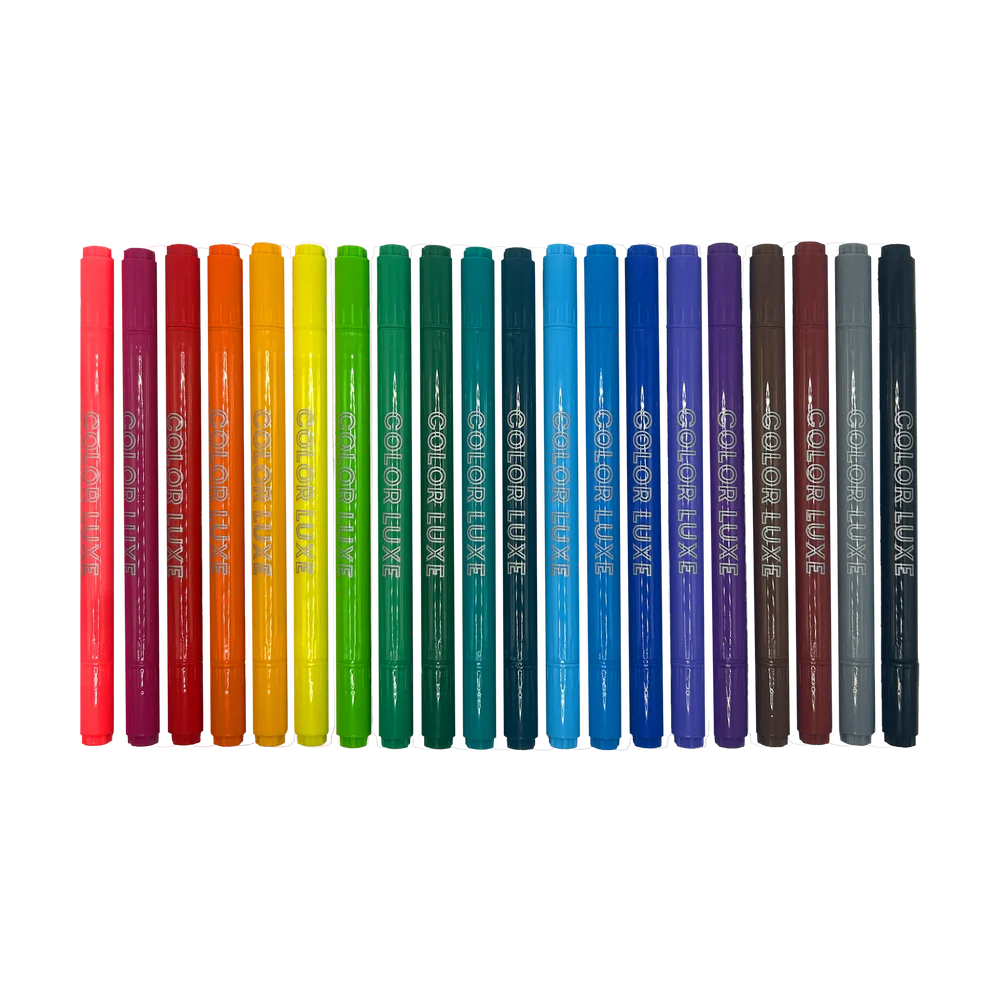 Color Luxe Double-Ended Markers - Set of 20 - Victoria's Toy Station