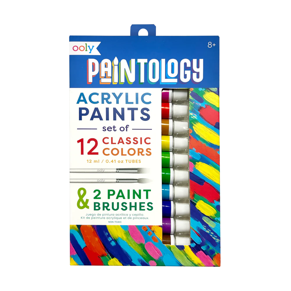 Paintology Acrylic Paint Set - Classic Colors - Set of 12 - Victoria's Toy Station