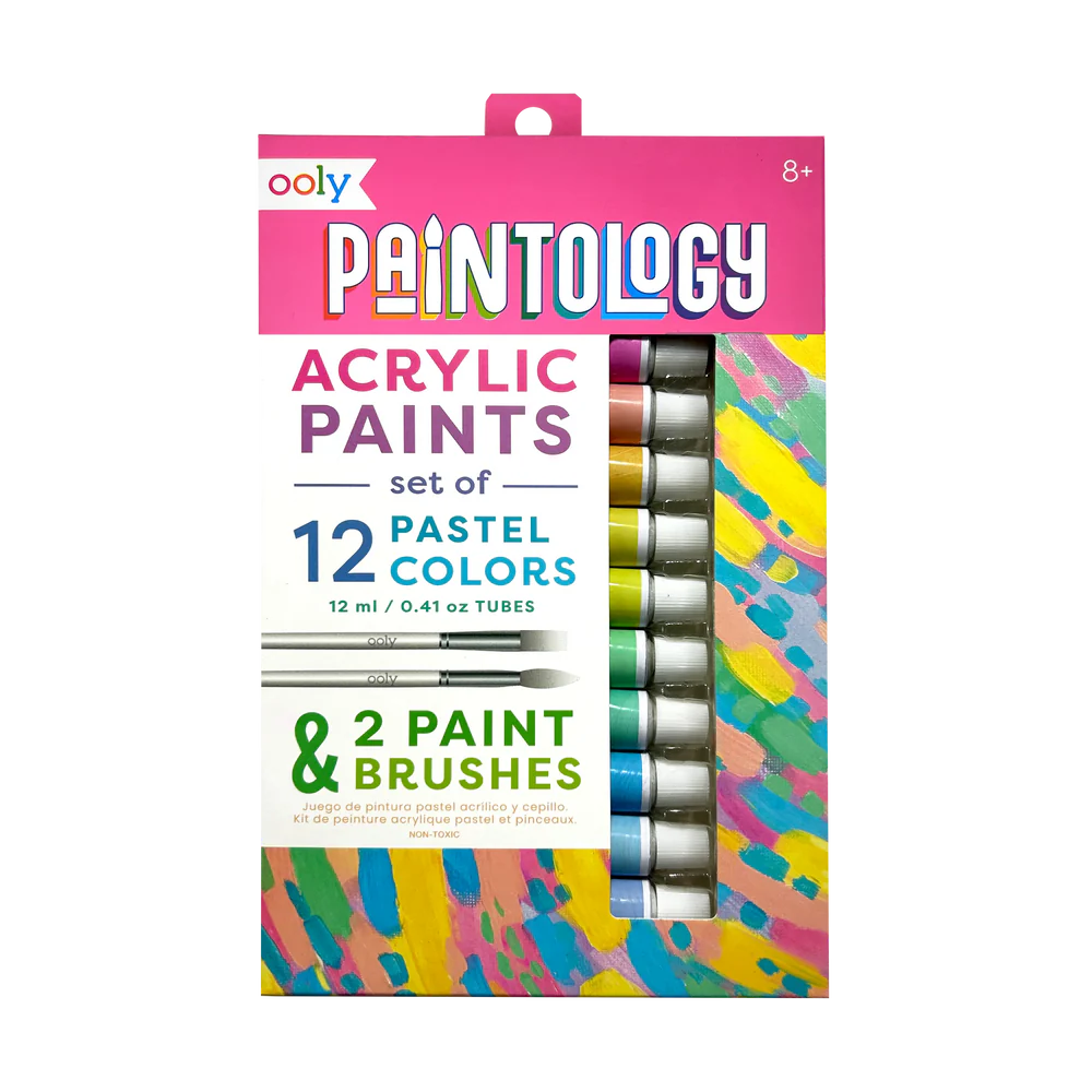 Paintology Acrylic Paints Set - Pastel Colors - Set of 12 - Victoria's Toy Station