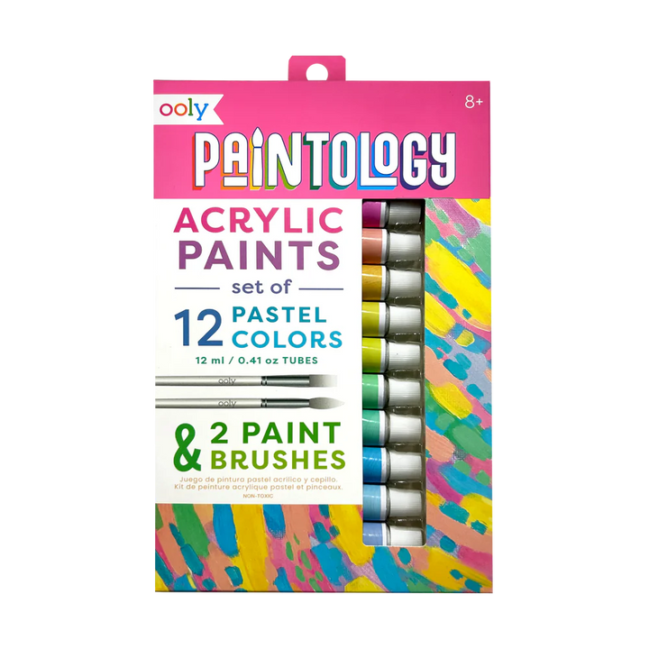 Paintology Acrylic Paints Set - Pastel Colors - Set of 12 - Victoria's Toy Station