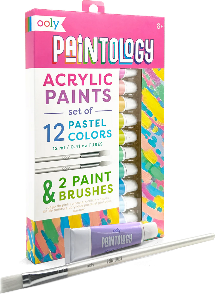 Paintology Acrylic Paints Set - Pastel Colors - Set of 12 - Victoria's Toy Station