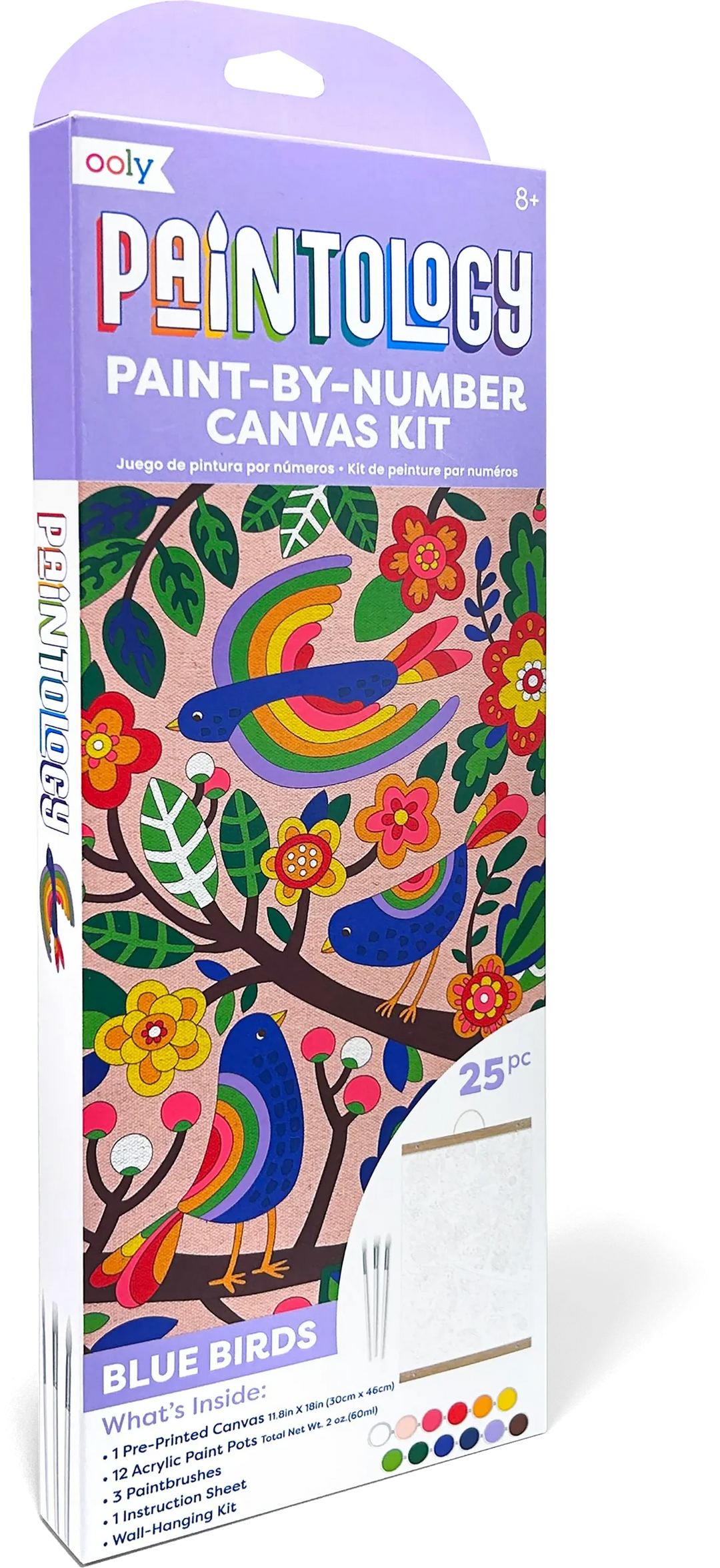 Paintology Paint-By-Number Canvas Kit - Blue Birds