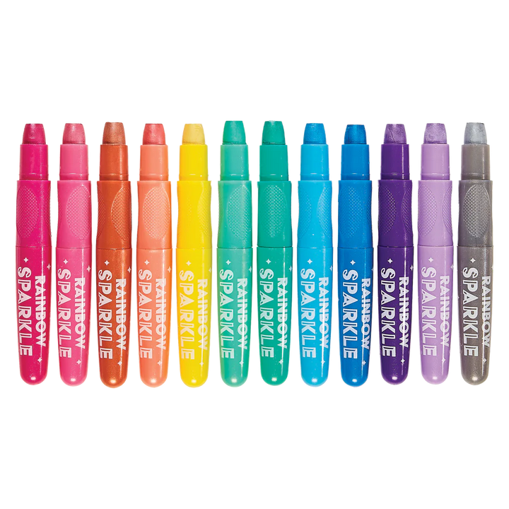 Rainbow Sparkle Metallic Watercolor Gel Crayons - Set of 12 - Victoria's Toy Station