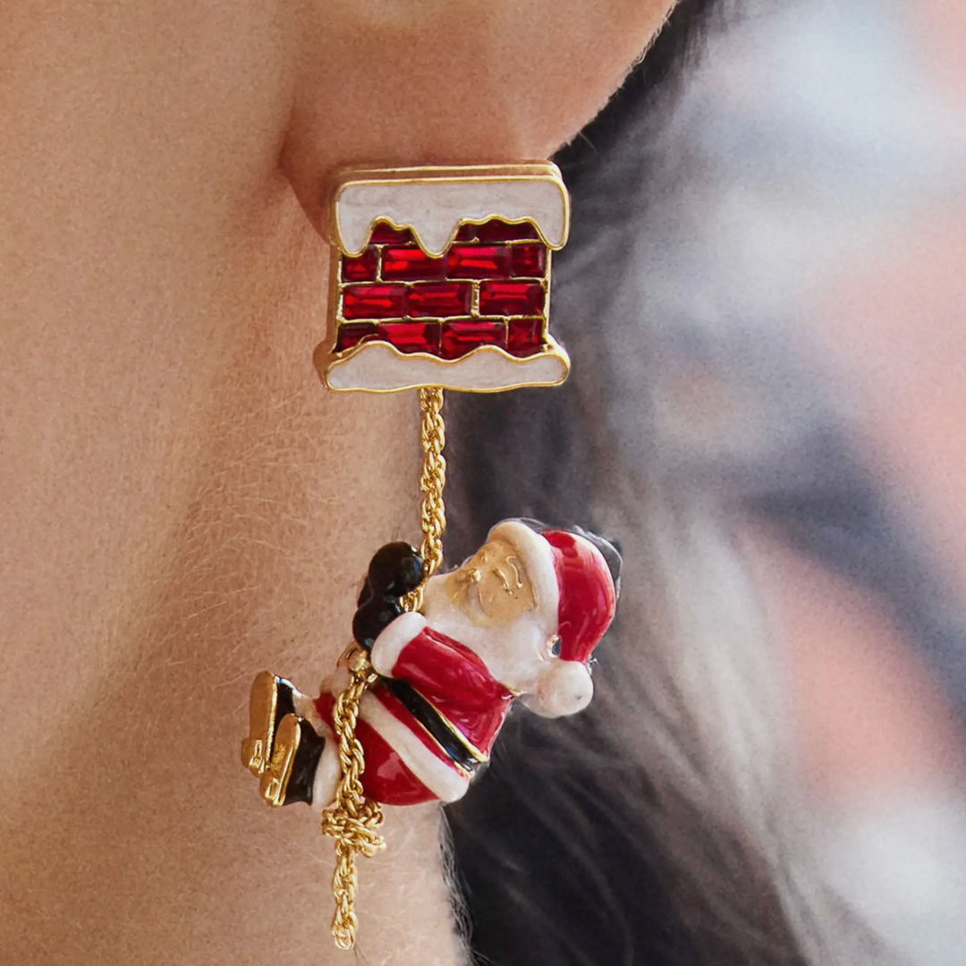 Santa Drop Earrings Bauble Bar