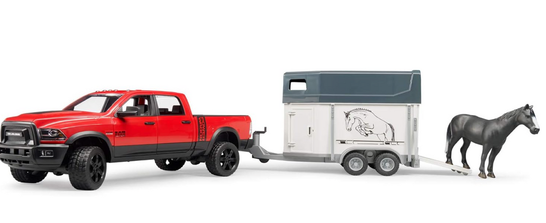 Ram 2500 Power Pick up w Horse Trailer & Horse - Victoria's Toy Station