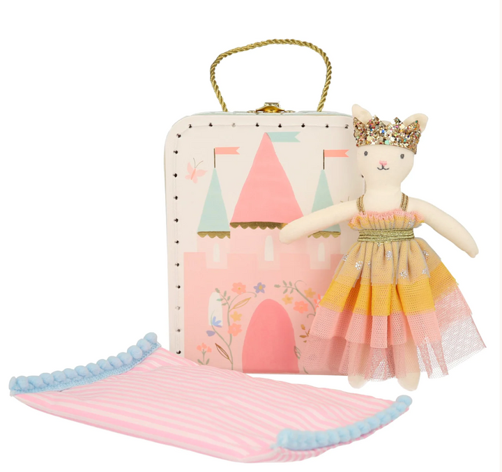 Castle & Princess Cat Mini Suitcase Doll - Victoria's Toy Station