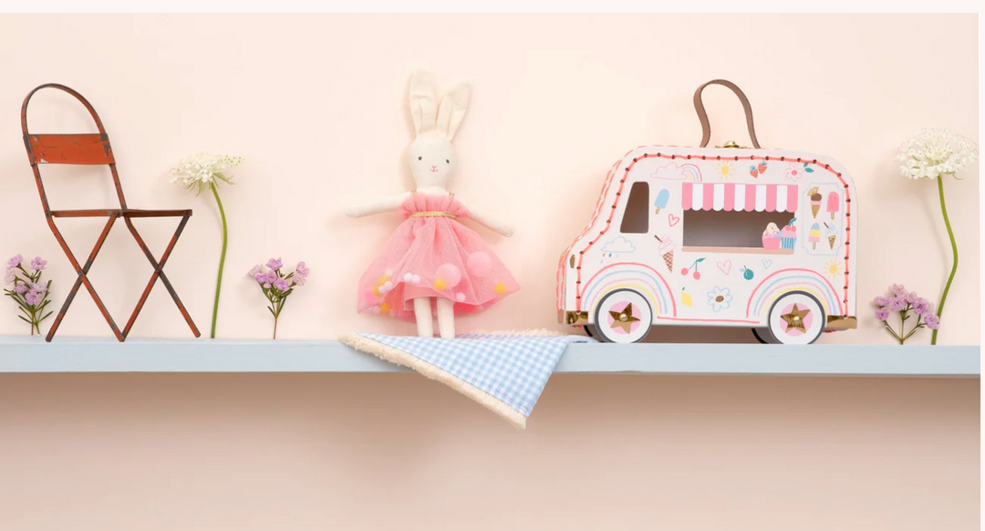 Ice Cream Van Bunny Mini Suitcase Doll - Victoria's Toy Station