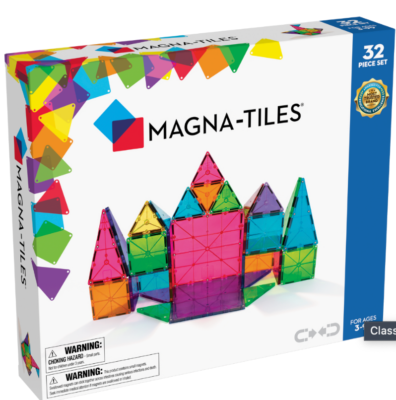 Magna-Tiles Clear Colors 32 pc