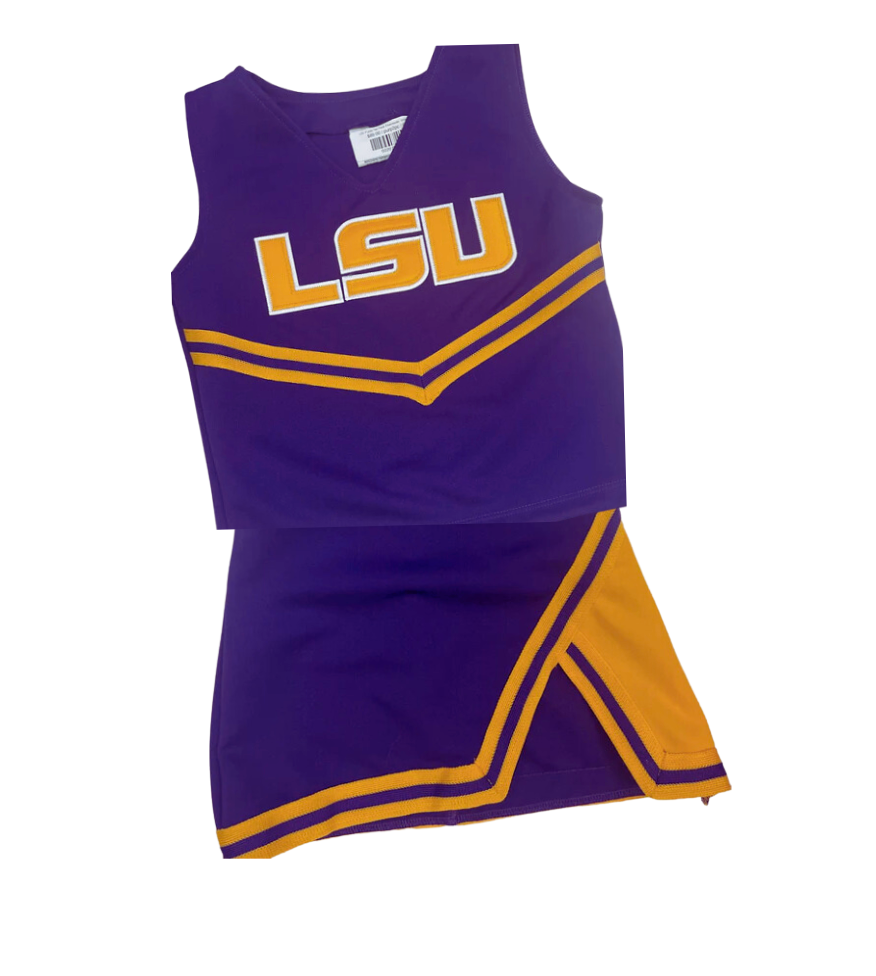 LSU Purple Two Piece Cheerleader
