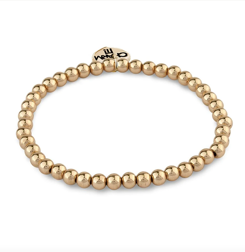 Gold Stretch Bead Bracelet - Victoria's Toy Station