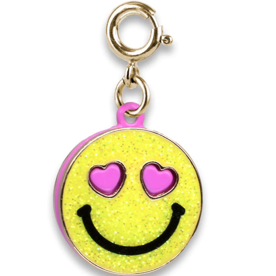 Glitter Smiley Face Charm