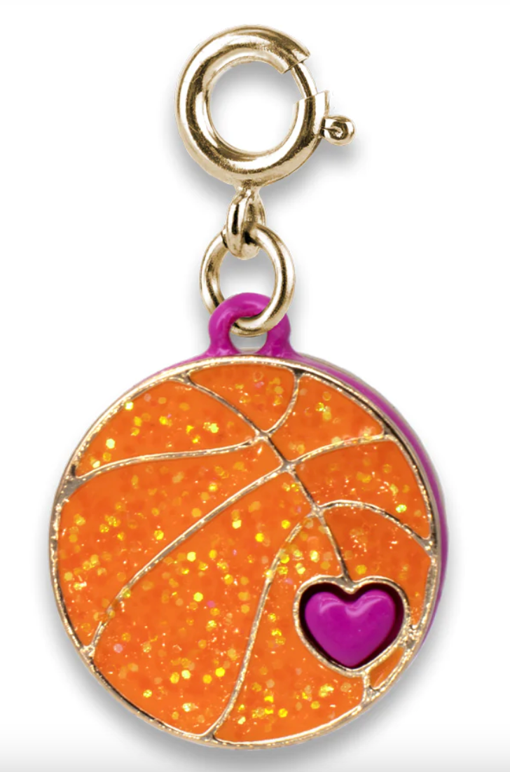 GOLD GLITTER BASKETBALL CHARM - Victoria's Toy Station