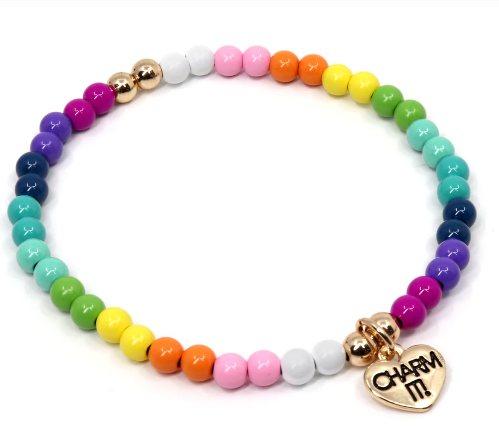 RAINBOW STRETCH BEAD BRACELET - Victoria's Toy Station