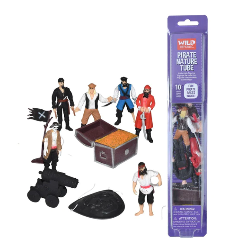 Tube of Pirate Figurines with Playmat