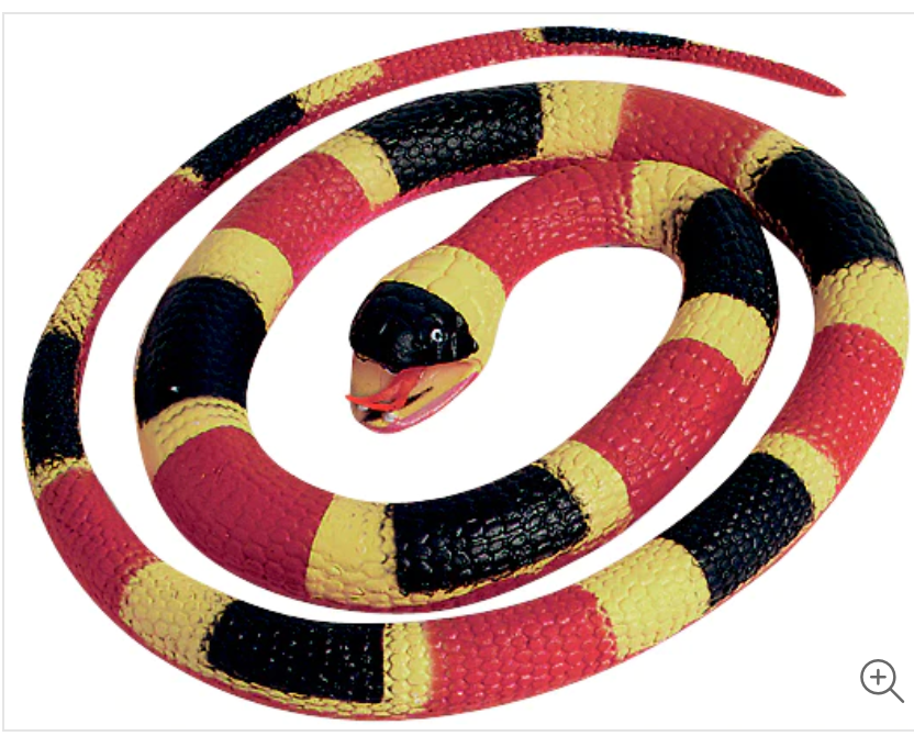 Coral Rubber Snake 26"