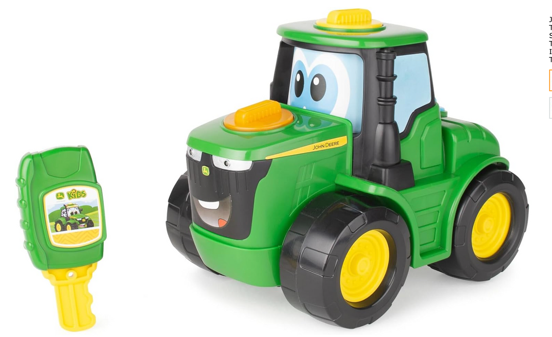 John Deere Key-n-Go Johnny Tractor Toy with Lights and Sounds - Victoria's Toy Station