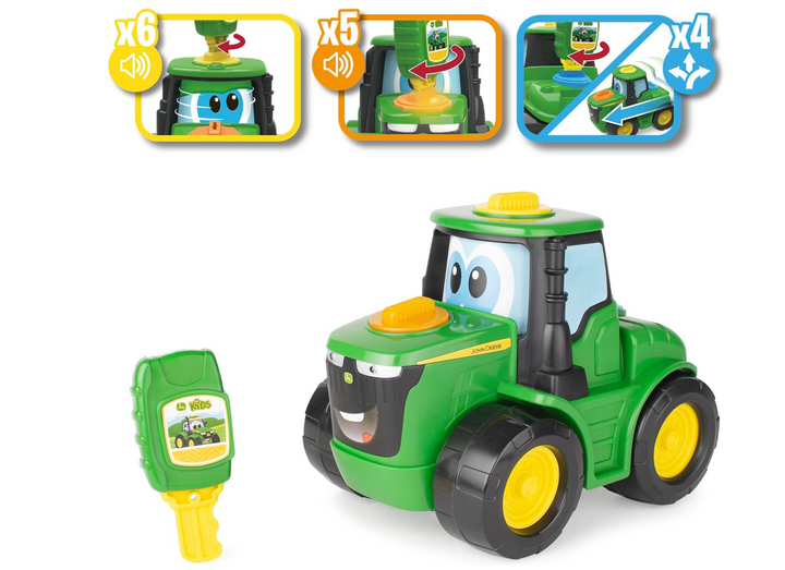 John Deere Key-n-Go Johnny Tractor Toy with Lights and Sounds - Victoria's Toy Station