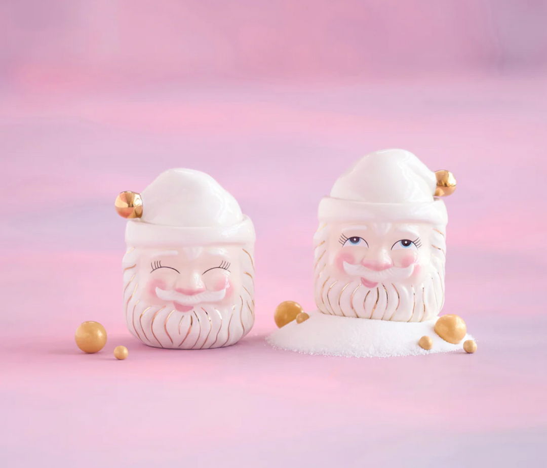 PAPA NOEL CANDY JAR, WHITE - Victoria's Toy Station