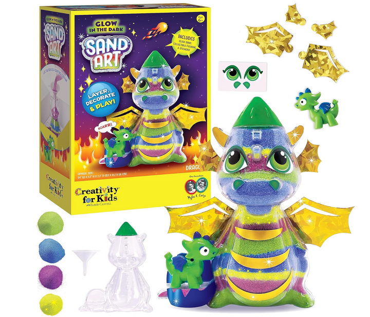 GLOW Sand Art Kit for Kids: Dragon - Victoria's Toy Station