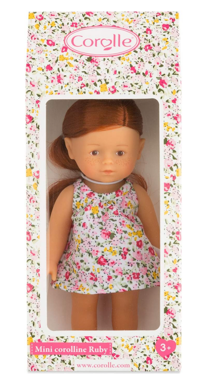 Ruby 8" Doll with Red Hair and Floral Dress