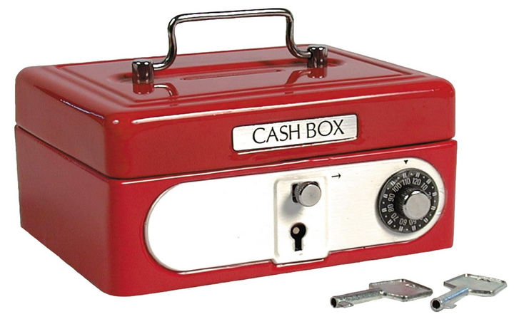 Locking Cash Box Red