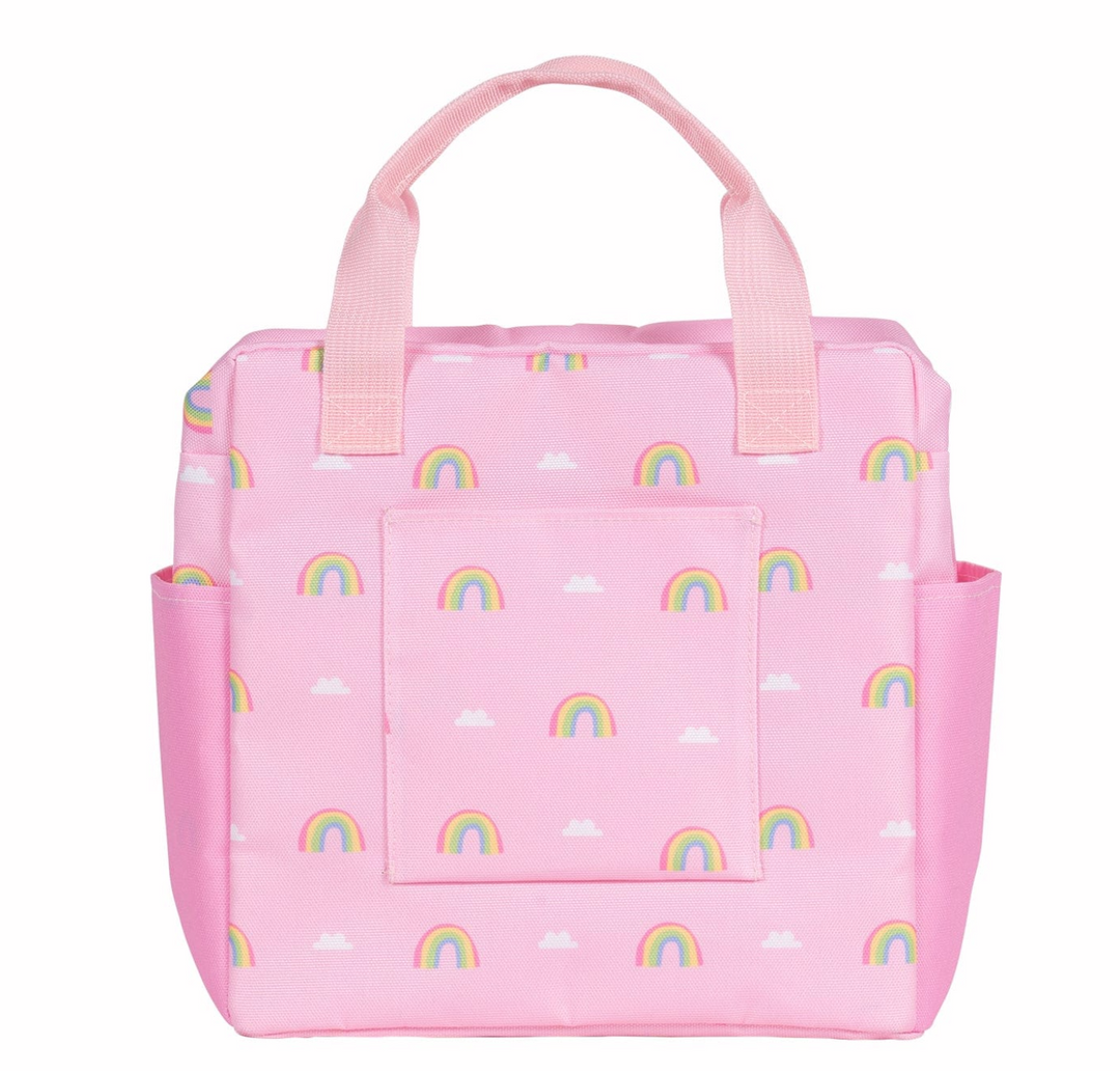 Baby Doll Diaper Bag Backpack & Doll Accessories Set - Rainbow Rose