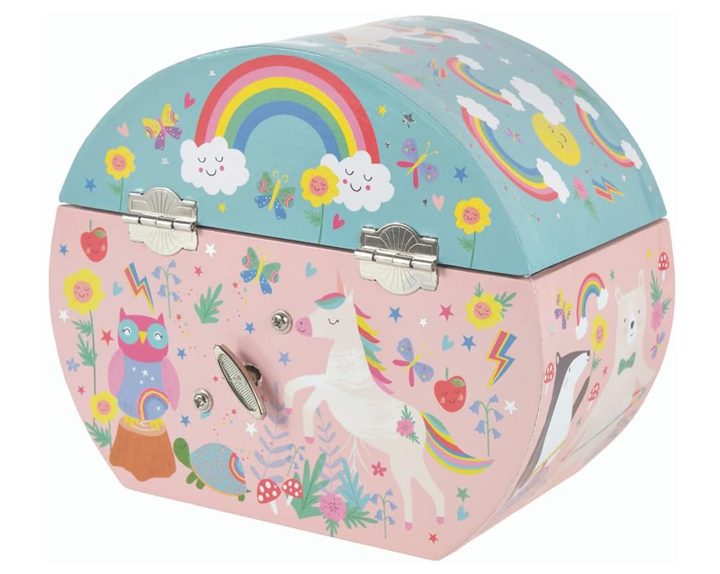 Rainbow Fairy Musical Box Oval Shape Jewelry