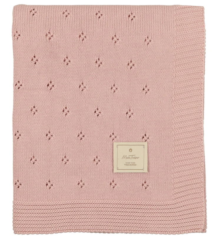 PERFECT POINTELLE KNIT BLANKET