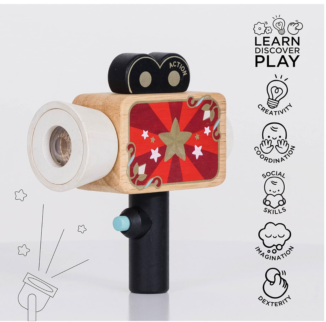 Wooden Hollywood Film Camera - Victoria's Toy Station