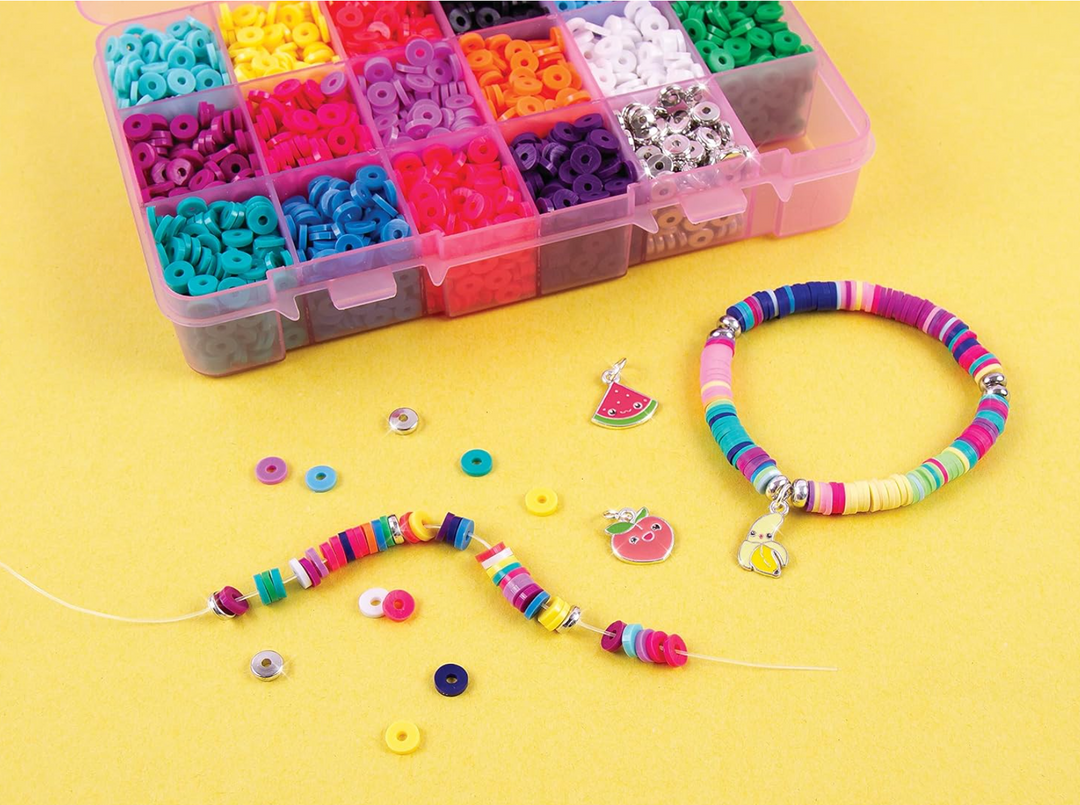 Clay Beads Making Kit Silver Charms and Storage Box