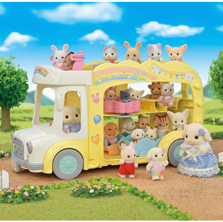 Calico Critters Rainbow Fun Nursery Bus - Victoria's Toy Station