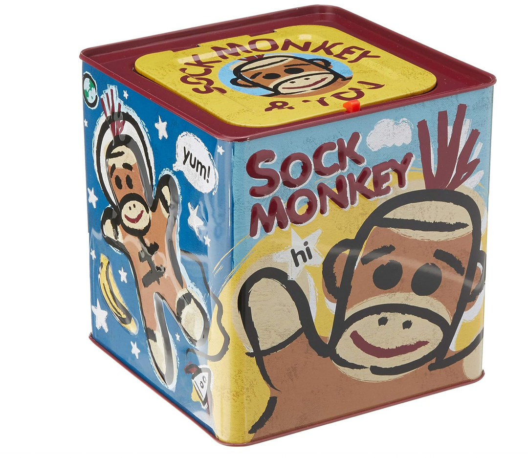 Original Sock Monkey Jack-In-The-Box