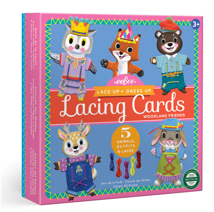 Woodland Friends Dress Up Lacing Card - Victoria's Toy Station