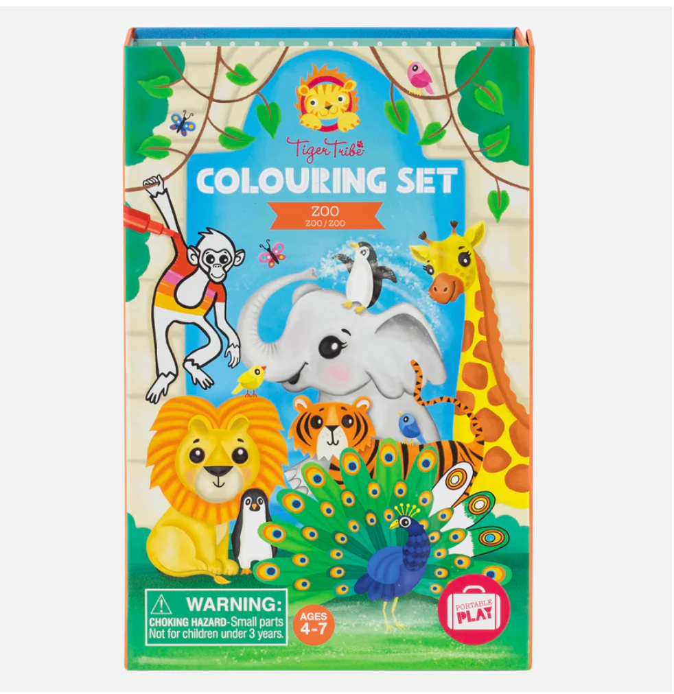 Colouring Set - Zoo - Victoria's Toy Station