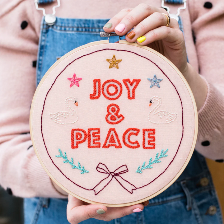 Joy & Peace Embroidery Hoop Kit