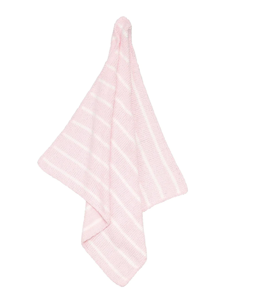 Pink & Ivory Chenille Blanket