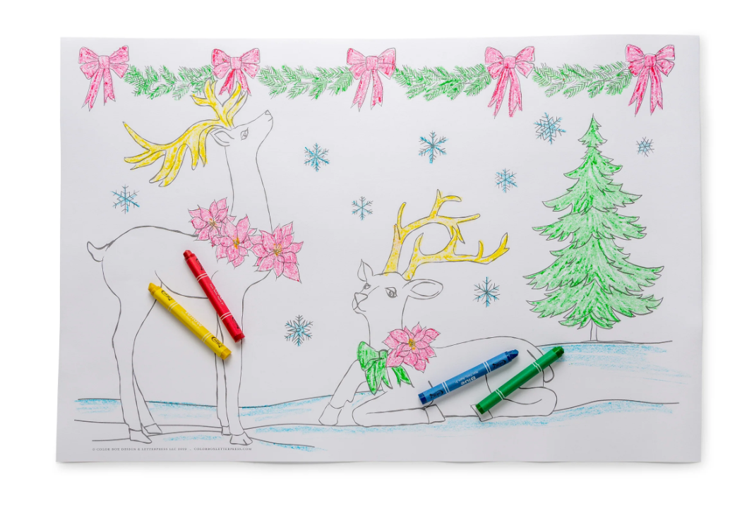 Christmas Coloring Place Mats - Victoria's Toy Station