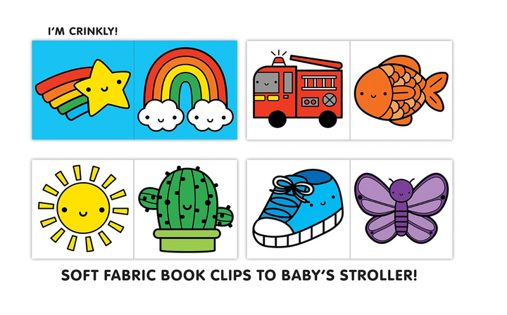 Rainbow World Stroller Crinkle Book