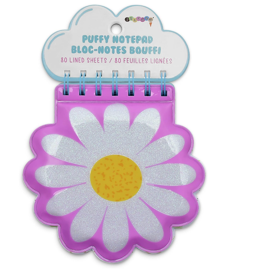 Daisy Gingham Puffy Notebook