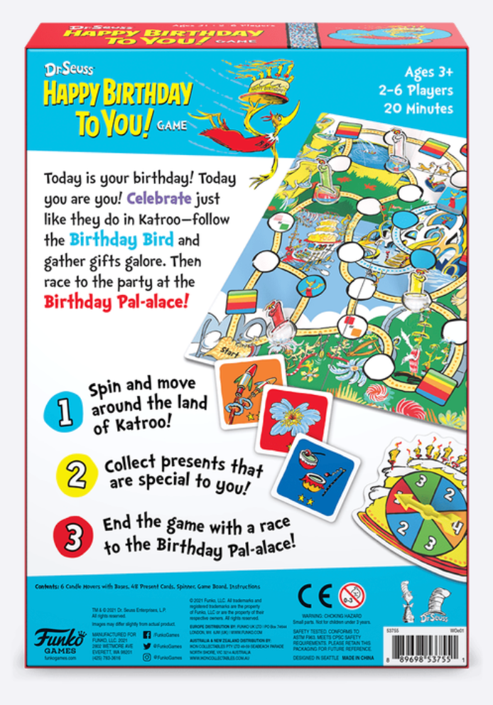 Dr. Seuss Happy Birthday to You! Game - Victoria's Toy Station